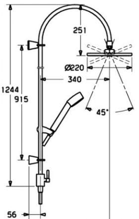 Душевая система hansa designo 51840100 германия