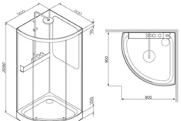 AM.Pm Like W80C-016-090MTA душевая кабина 90x90