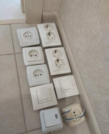 Кабель NYM 3*2,5 и 3*1,5 Розетки Выключатели
