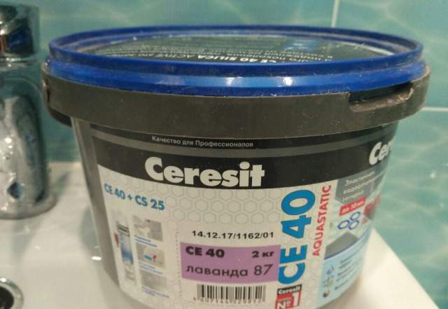 Затирка Ceresit CE4 (2кг) цв. лаванда.Остаток 1.5