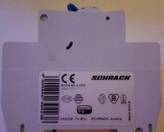 Узо Schrack 63А 100мА 4р BCF6 63/4/01 (вс606110)